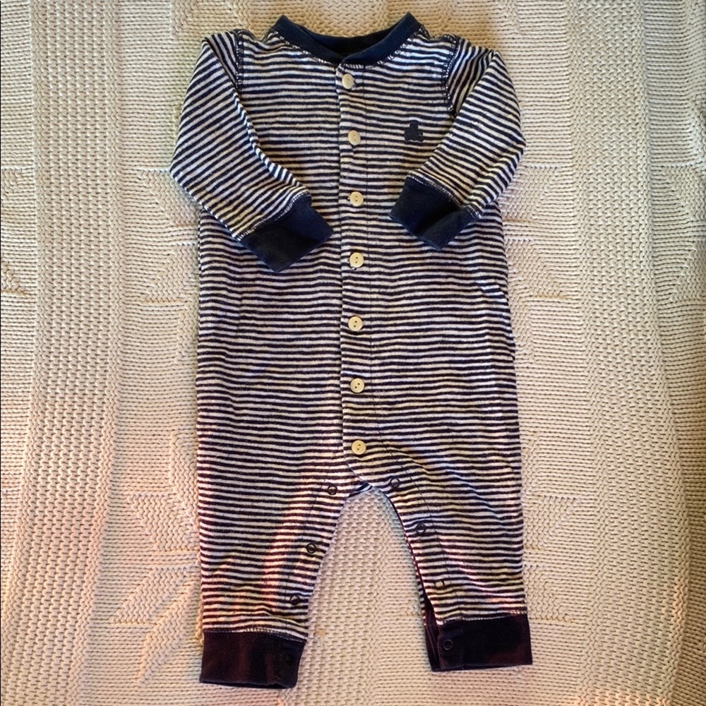 Baby Gap Striped Onesie - Navy and White